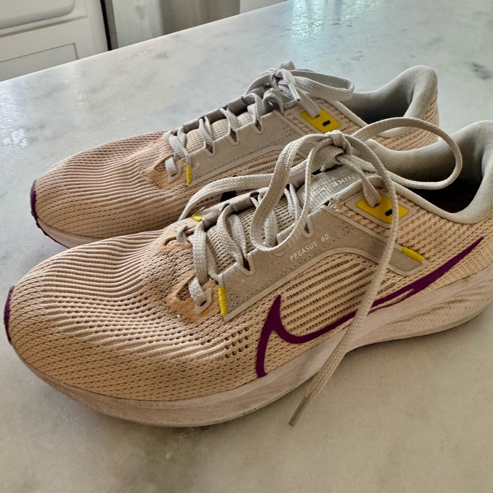 Nike Women's Sneakers - Beige and Purple